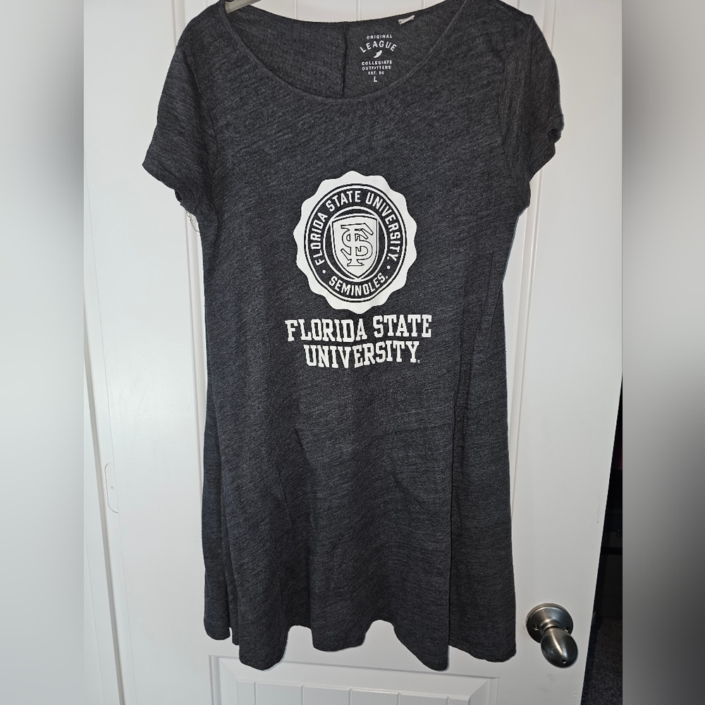 Florida State University FSU heathered gray dress size L